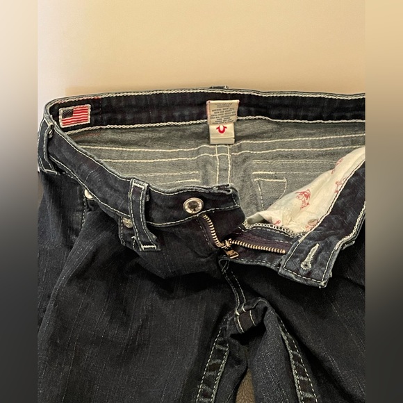 True Religion Skinny Jeans  #112790 Size 29, Swarovski Crystals, USA 99% Cotton - Picture 8 of 12